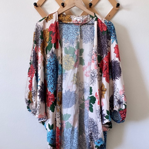 Silk Floral Kimono - Picture 1 of 6